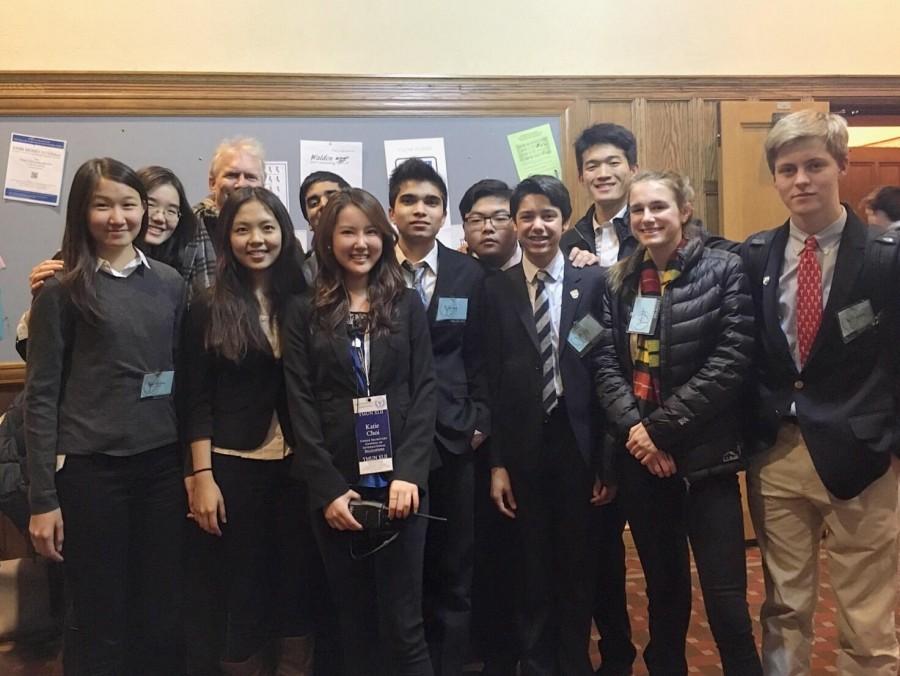 Groton’s Model UN team on the last day of YMUN.