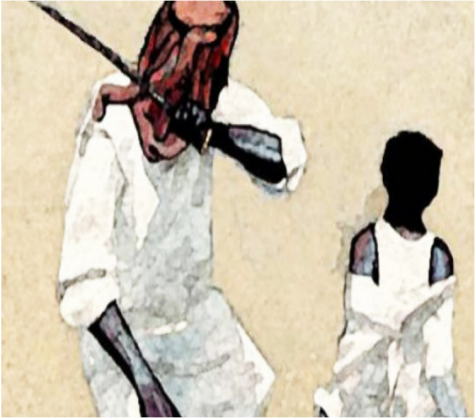 Street art depicting the Saudi Arabian Executions.