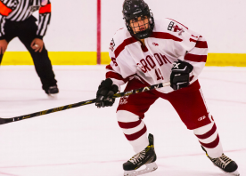 Luke Beckstein ’20 out on the ice.