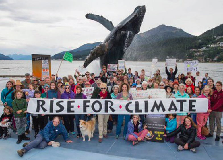 A Rise for Climate rally in Juneau, Alaska.