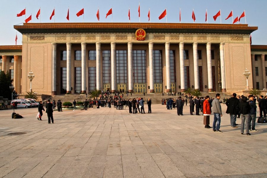 The Great Hall of the People in Beijing, China where the Chinese Communist Party gathers for its national congresses.